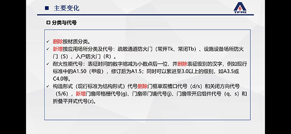 簡述防火門新標(biāo)準(zhǔn)修訂變化情況